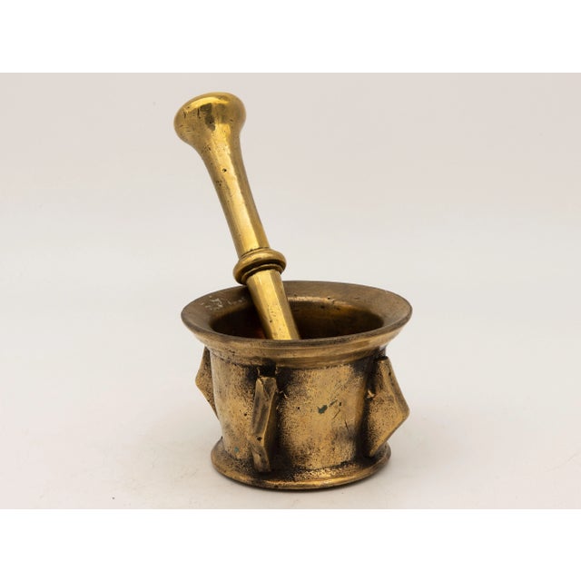 Antique Vintage Brass Mortar and Pestle | Chairish