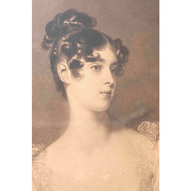 Victorian 19th Century Henry Thomas Greenhead Signed Mezzotint Portrait of Elizabeth, Countess Grosvenor, Framed For Sale - Image 3 of 12