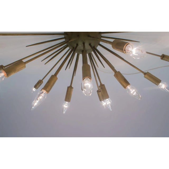 Large Mid-Century Italian Brutalist Sputnik Ceiling Lamp, 1950s For Sale - Image 9 of 13