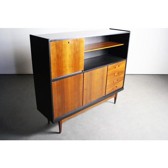 Mid-Century Modern Versatile Two-Tone Danish Mid-Century Bar Cabinet For Sale - Image 3 of 4