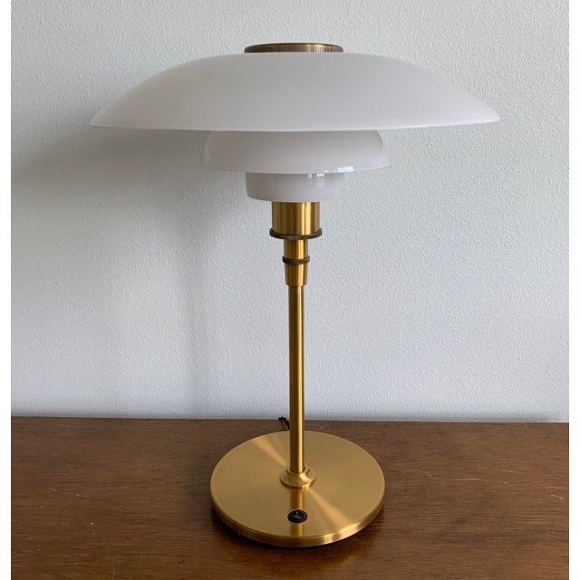 2000 - 2009 Mid-Century Modern Poul Henningsen Table Lamp With Brass Finish For Sale - Image 5 of 5