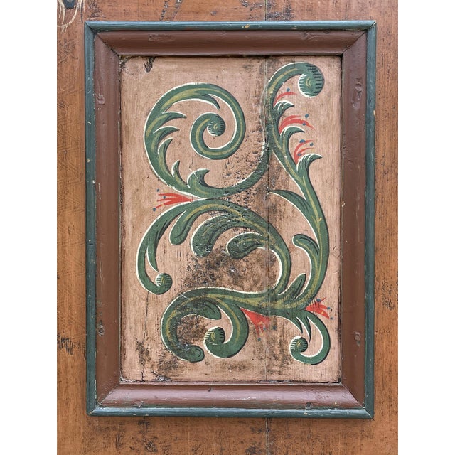 1743 Alpine Floral Painted Cupboard For Sale - Image 12 of 18