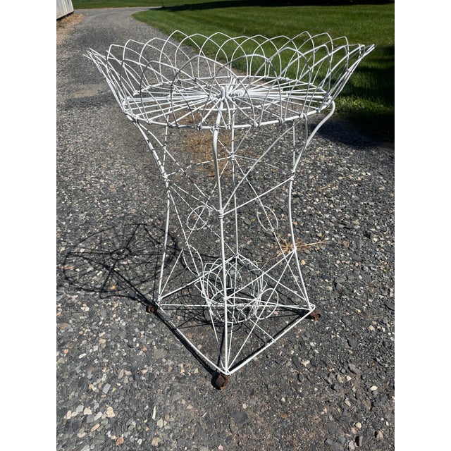 White Victorian Wire Planter, Circa 1860-80. For Sale - Image 8 of 11
