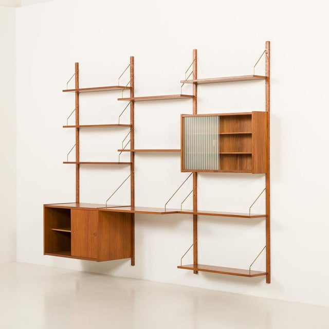 1960s Preben Sorensen PS System Teak Wall Unit from Randers Møbelfabrik, Denmark, 1960s For Sale - Image 5 of 16