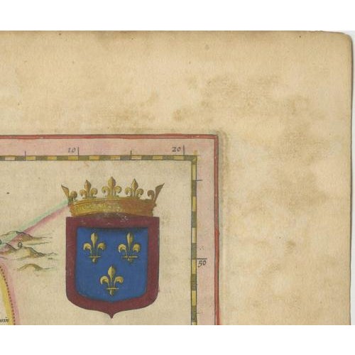 Antique Blaeu Map of Anjou, 1642 For Sale - Image 8 of 12
