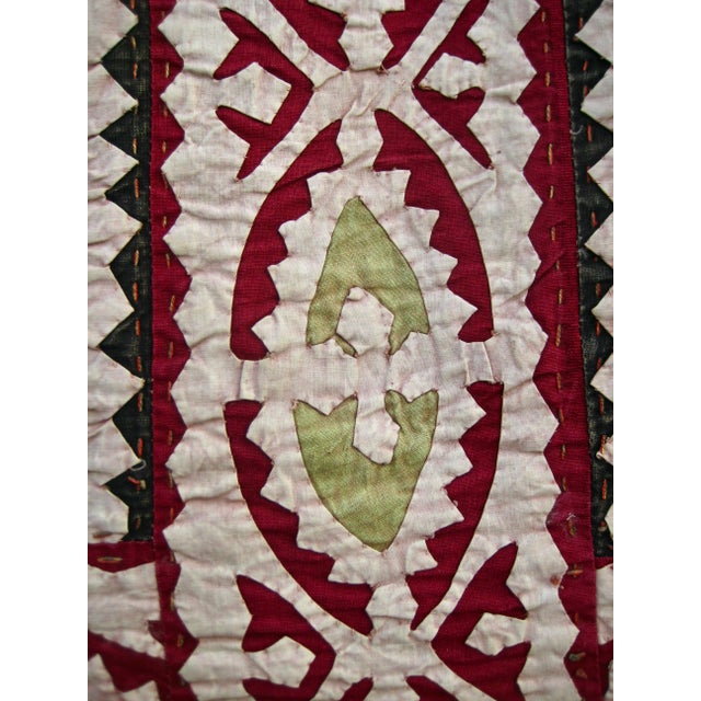 Indian Patchwork Appliques Quilt or Tapestry For Sale - Image 12 of 13