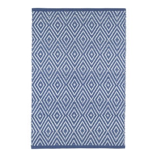 Dash & Albert by Annie Selke Diamond Denim/White Indoor/Outdoor Rug, 3' x 5' For Sale