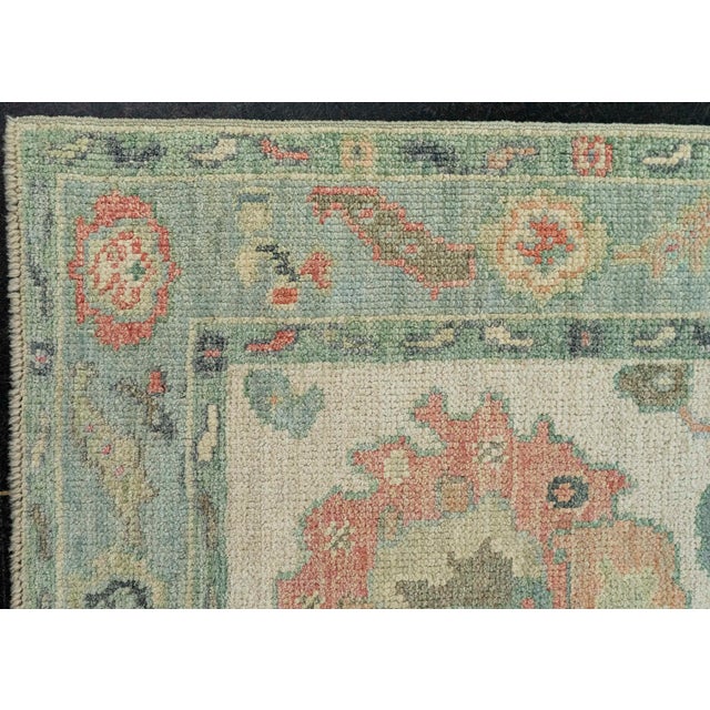 Turkish Oushak Rug 2'9" x 5' #20254 For Sale In Houston - Image 6 of 8