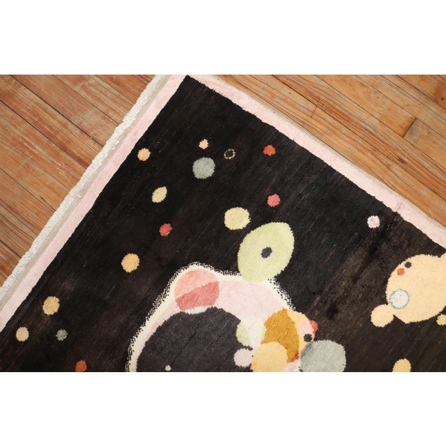 Textile Vintage Cotton Turkish Kandisky Rug - 2'8" x 3'6" For Sale - Image 7 of 8