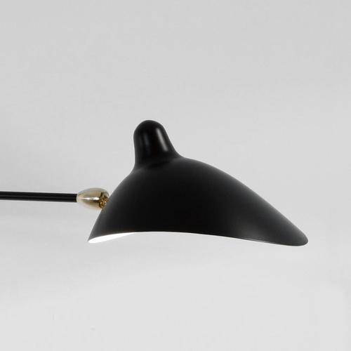 Not Yet Made - Made To Order Mid-Century Modern Black Two Rotating Straight Arms Wall Lamp by Serge Mouille For Sale - Image 5 of 13