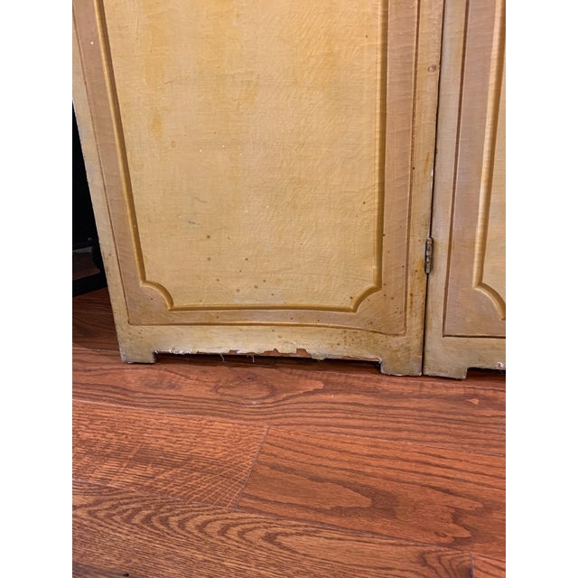 Antique Oil on Canvas Trifold Floor Screen For Sale - Image 4 of 7