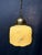 Art Deco Floral Glass and Brass Pendant Lamp For Sale - Image 4 of 8