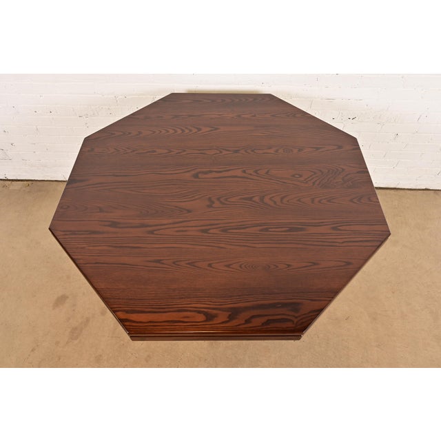 1960s Frank Lloyd Wright Style Mid-Century Modern Oak X-Base Dining Table, Newly Refinished For Sale - Image 5 of 12