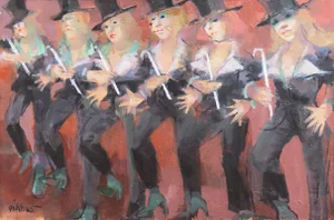 'Chorus Line' by Ruth Gikow, 1974, Cooper Union, Works Progress Administration, Museum of Modern Art, Metropolitan, Smithsonian, Woman Artist