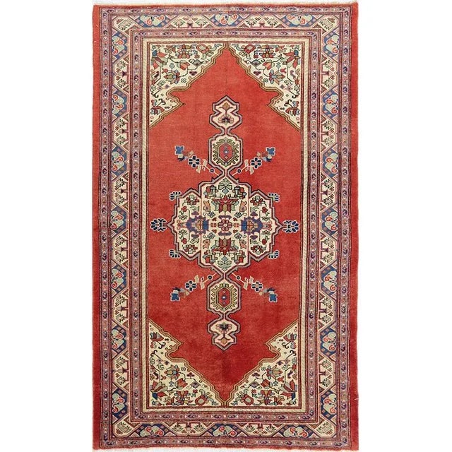 1960s Persian Tabriz Area Rug 4’1″ X 7’0″ For Sale - Image 12 of 12