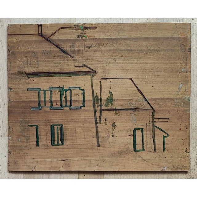 Marcel Ducret, Landscape at the Bridge, 1950s, Oil & Wood For Sale - Image 10 of 11