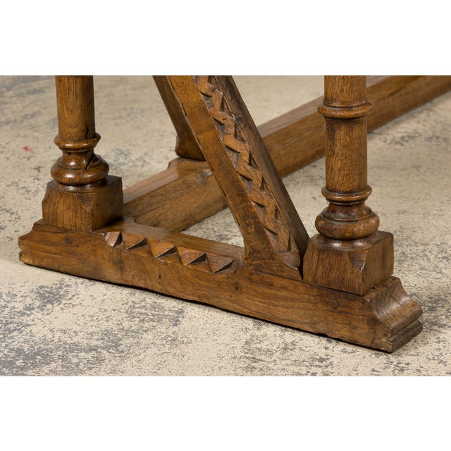 Mid-19th Century French Gothic Revival Oak Church Bench For Sale - Image 16 of 18