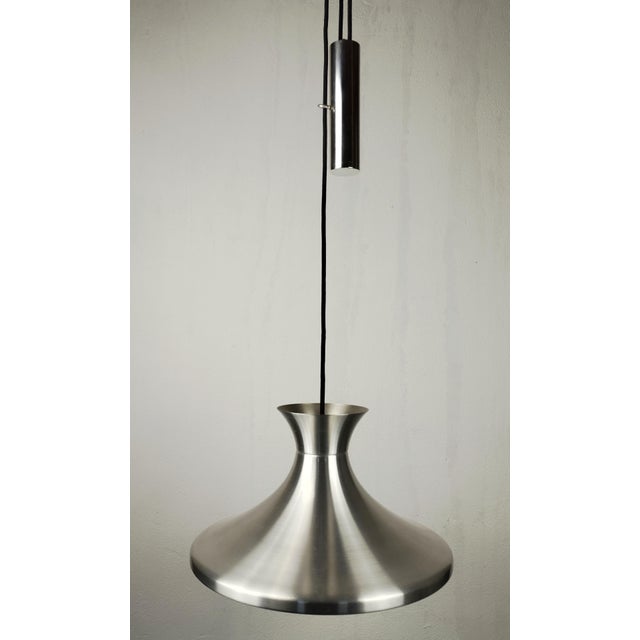 German Mid-Century Modern Rise and Fall Pendant Lamp from Erco, 1960s For Sale - Image 5 of 10