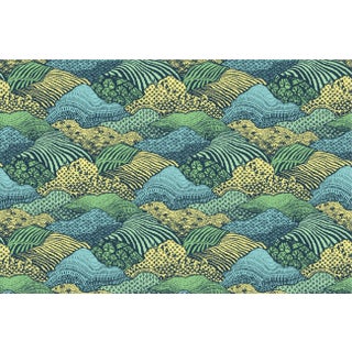 Shangri-La Summer Yellow Fabric by the Yard For Sale