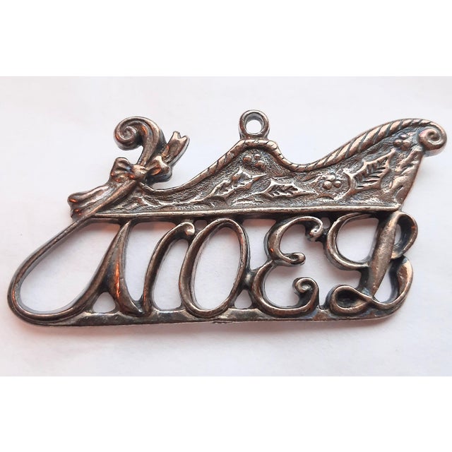 Gorham Christmas Gorham Noel Ornament Sleigh For Sale - Image 4 of 6