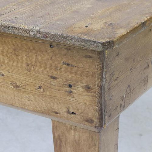 1920s Large Countryhouse Pine Wood Worktable For Sale - Image 5 of 12