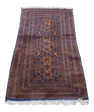 Vintage Persian Afghan Baluch Hand Knotted Area Runner Rug 3.5' X 6.5'