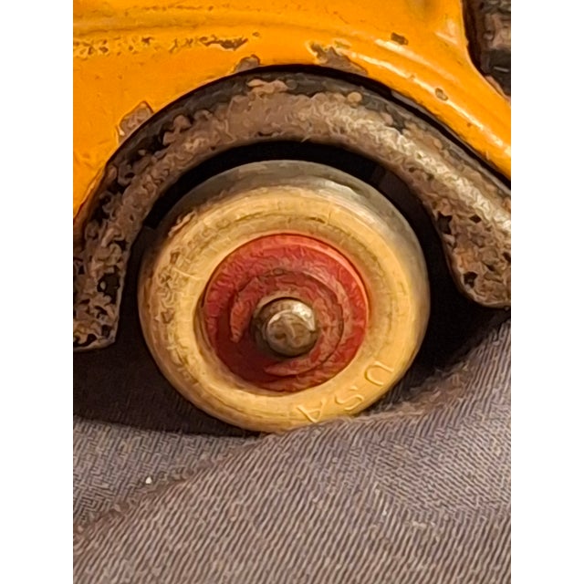 Antique Hubley Terraplane Cast Iron Coupe Toy - 3.75" Orange Streamlined Series For Sale - Image 9 of 18
