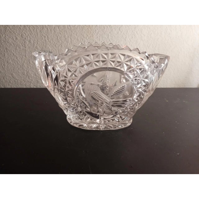 Glass 1950s Hofbauer Germany Byrdes Crystal Bowl For Sale - Image 7 of 7