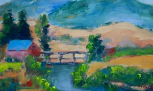 Contemporary Impressionist Original Oil Plein Air Painting