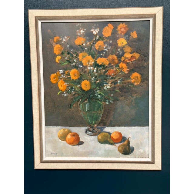 Arne Ericson, Floral Still Life, 1967, Oil Painting on Panel, Framed For Sale - Image 13 of 18