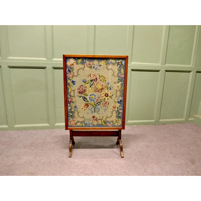 Metamorphic Embroidered Fire Screen, 1900 For Sale - Image 4 of 9