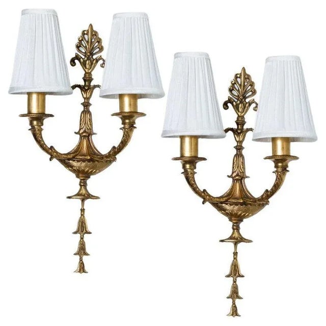 French Louis XVI Wall Sconces in Bronze, 1920s, Set of 2 For Sale - Image 13 of 13