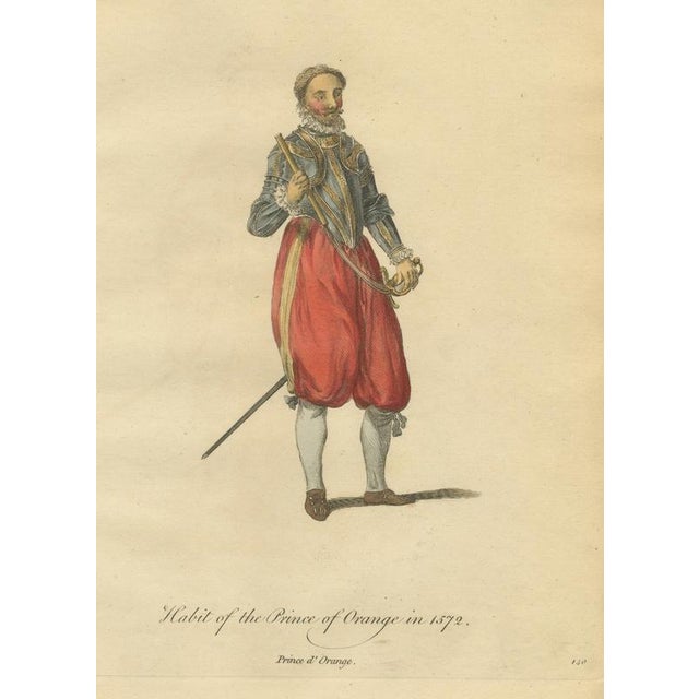 Brown Jeffreys, Prince of Orange in 1572 in Armor, 1757, Engraving For Sale - Image 8 of 8
