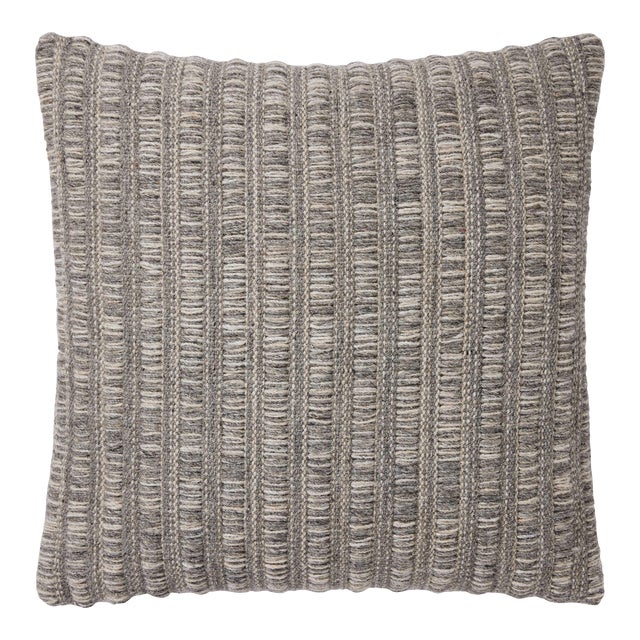 Amber Lewis x Loloi Kit Grey / Natural 22'' x 22'' Cover with Poly Pillow For Sale