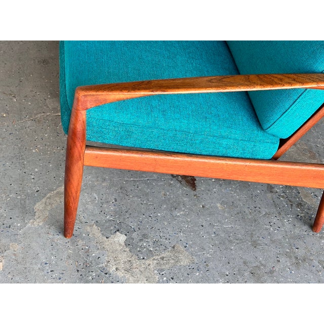 Wood 1950s Pair of ‘Paper Knife’ Model 121 Lounge Chairs by Kai Kristiansen for Magnus Olesen, Denmark, For Sale - Image 7 of 13