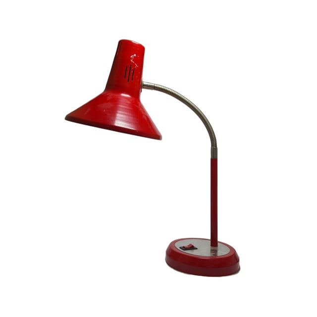 Vintage Polish Bedside Lamp in Glass and Metal, 1980s For Sale - Image 3 of 9