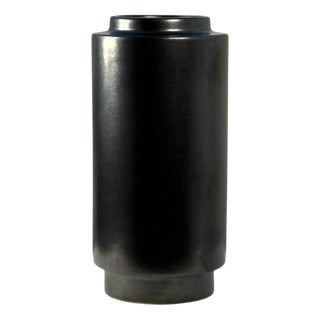 Black Ceramic Vase by Jan Bontjes Van Beek for Dr. Ing. Alfred Ungewiss, Germany, 1960s For Sale