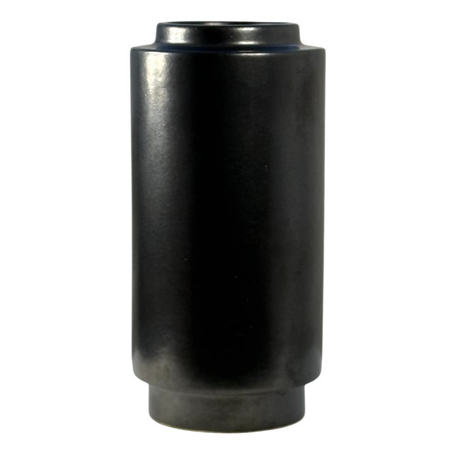 Black Ceramic Vase by Jan Bontjes Van Beek for Dr. Ing. Alfred Ungewiss, Germany, 1960s For Sale