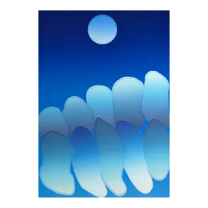 Lee Shi-Chi (Chinese, 1938 - 2019) - Vintage Postmodernist “Moon’s Shadow”, Signed (1975, Serigraph on Wove Paper)