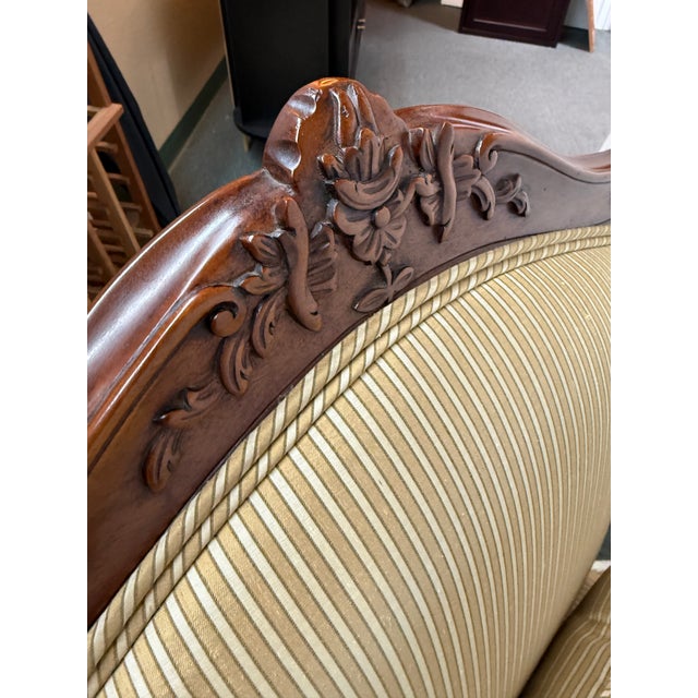 Wood Louis XV Style Throne Chairs, Pair For Sale - Image 7 of 12