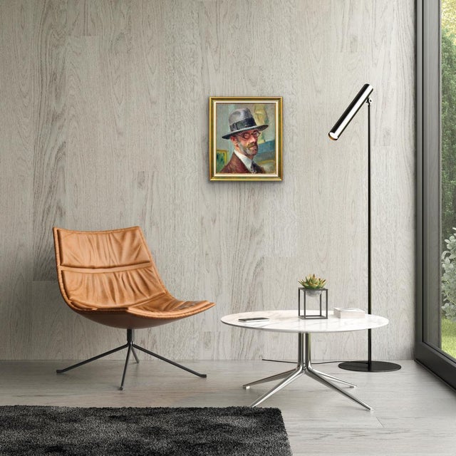 Edouard Julien, Self Portrait by the Curator of the Toulouse-Lautrec Museum, Albi, France, 1932, Oil Painting, Framed For Sale - Image 10 of 18