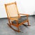 Brown Mid Century Danish Modern Rocking Chair Teak Rocker Hans Olsen MCM Vintage Grey For Sale - Image 8 of 10