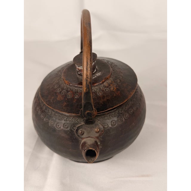 Late 19th Century Antique Himalayan / Tibetan Hand-Worked Copper Kettle For Sale - Image 5 of 5
