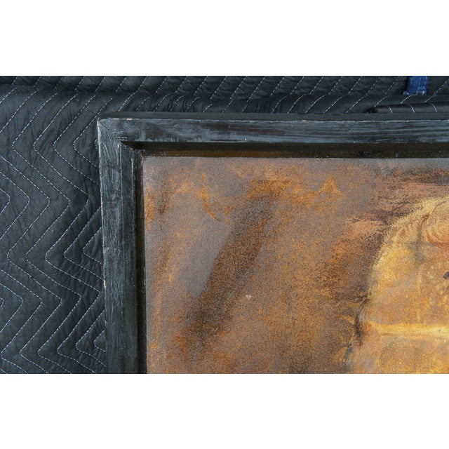 Wood Antique English Tin Portrait Painting Queen Alexandra of Denmark Pub Art Sign 48" For Sale - Image 7 of 13