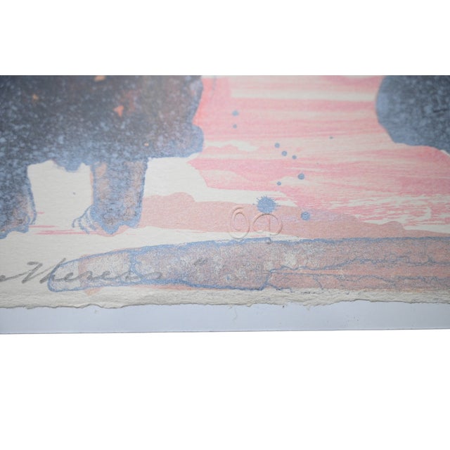 Printmaking Materials 1980 Earl Biss "The Wood Gatherers" Signed Serigraph 66/100, Crow Winter Camp Scene For Sale - Image 7 of 7