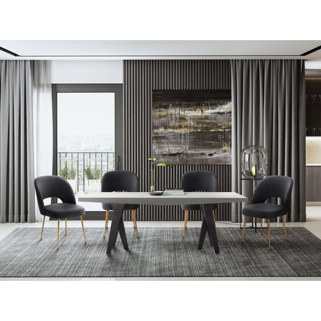 Swell Dark Grey Velvet Chair For Sale In Los Angeles - Image 6 of 7