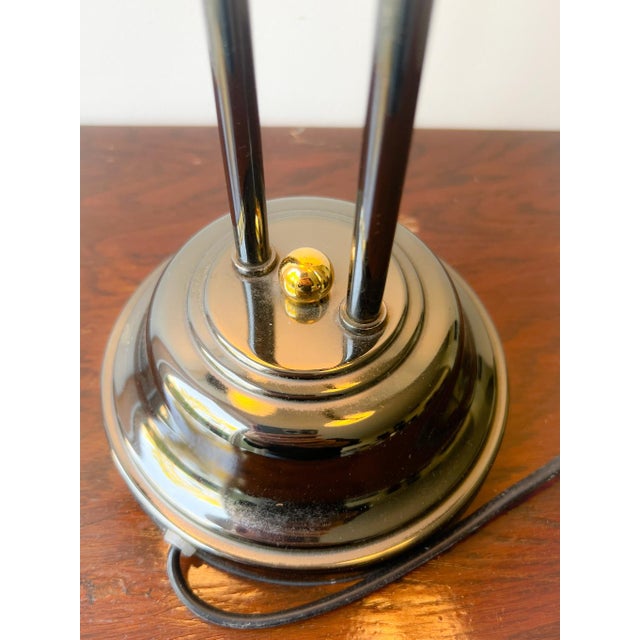 Metal Mid-Century Belgian Table Lamp in Brass, Bronze and Glass from Massive, 1980s For Sale - Image 7 of 11