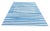 Handmade Cotton Natural Vegetable Dyed Area Rug, Sky Blue and White Striped Dhurrie-5'x7' For Sale - Image 9 of 12