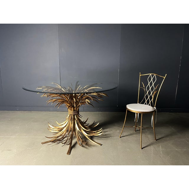 Gilt Metal and Glass Dining Table from Coco Chanel, 1960s For Sale - Image 10 of 10