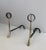 Modernist Bronze and Wrought Iron Andirons, Italian, circa 1950 - a Pair For Sale - Image 12 of 13